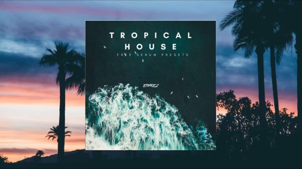 The cover of Tropical House featuring palm trees in the background.