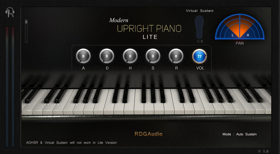 A screenshot of a modern upright piano with the words 'upright piano life'.