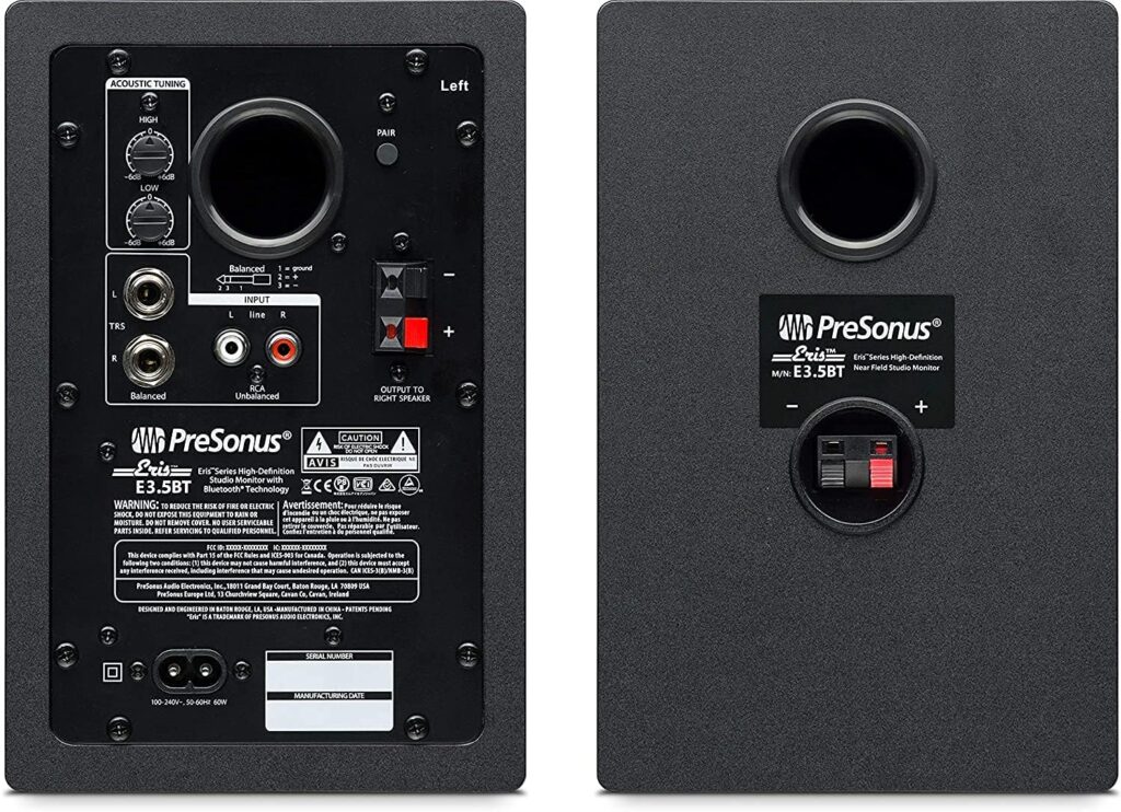 PreSonus Eris E3.5 BT-3.5 Near Field Studio Monitors with Bluetooth
