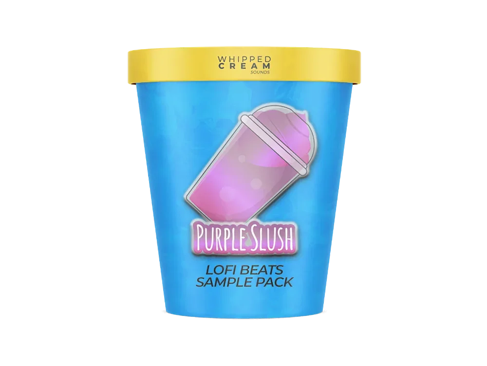 Cover Artwork for the free lofi sample pack purple slush lofi beats by whipped cream sounds