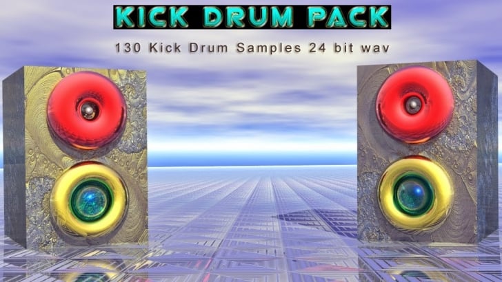 Kick Drum Sample Pack: 100 kick drum samples, all way way.