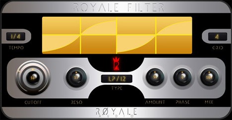 The **Royale Filter** is displayed on the screen.