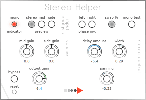 Stereo helper - screenshot thumbnail.