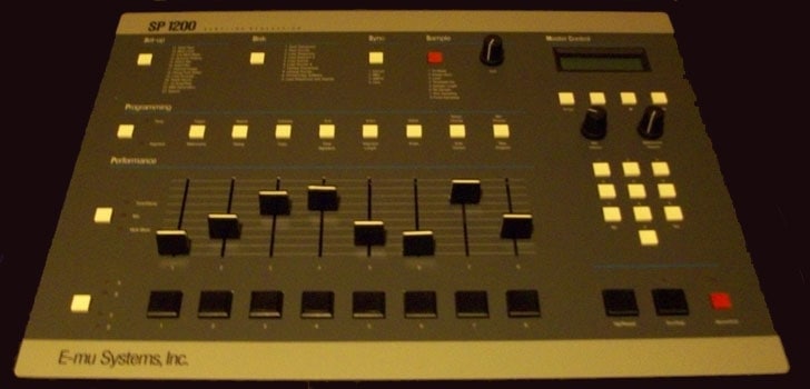 A control panel with a number of buttons on it, perfect for operating a Drum Kit.