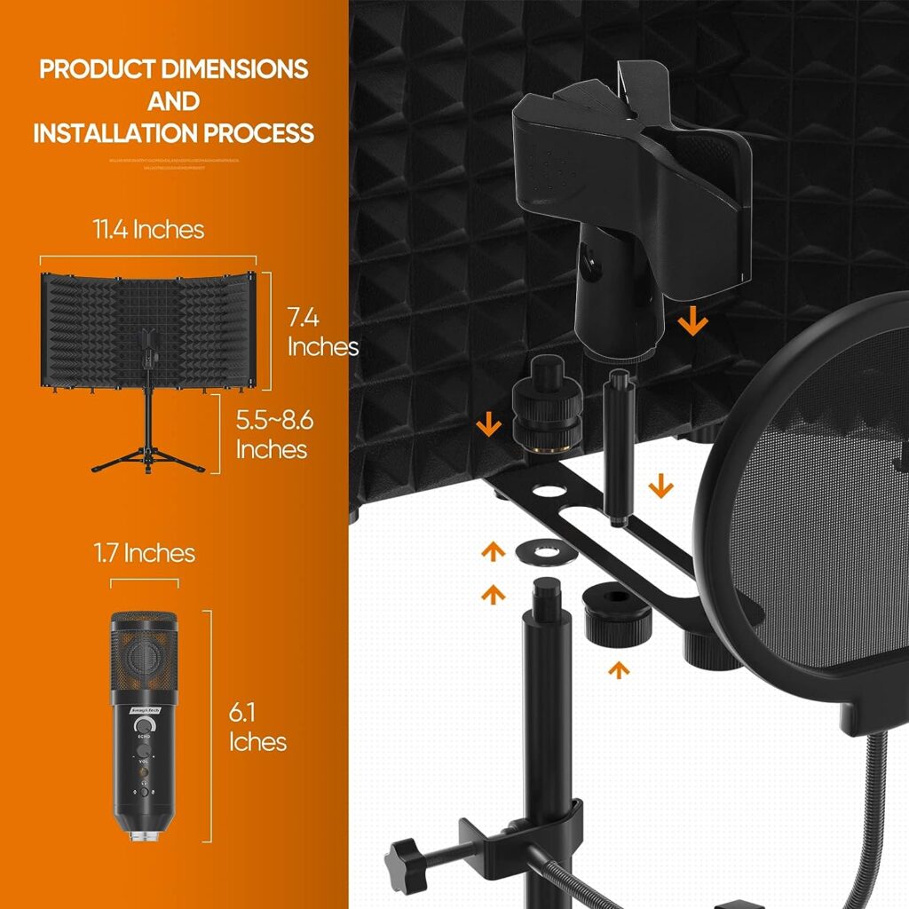 SwaykTech Studio Recording Microphone Isolation Shield Review