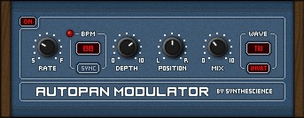 Autotune modulator - screenshot thumbnail with Autopan Modulator feature.