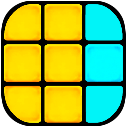 A yellow and blue square icon on the pureSynth app.