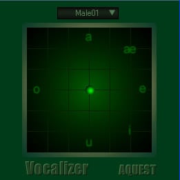 A screenshot of a green screen with a green light on it, enhanced by a vocalizer.