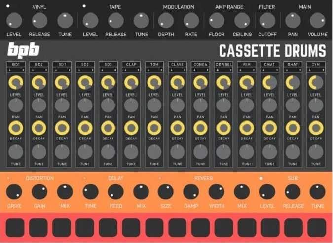 BPB Cassette Drums GUI