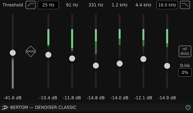 Denoiser by Bertom Audio GUI