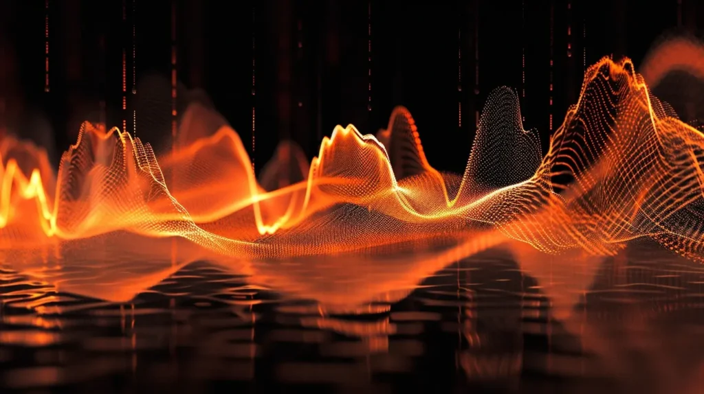 a close up of a sound wave