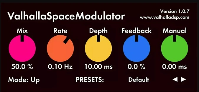 Valhalla Space Modulator by Valhalla DSP GUI