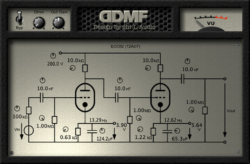 Screenshot of Tube Preamp user interface