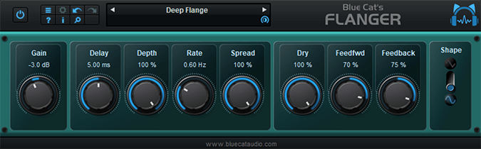 Blue Cat’s Flanger GUI