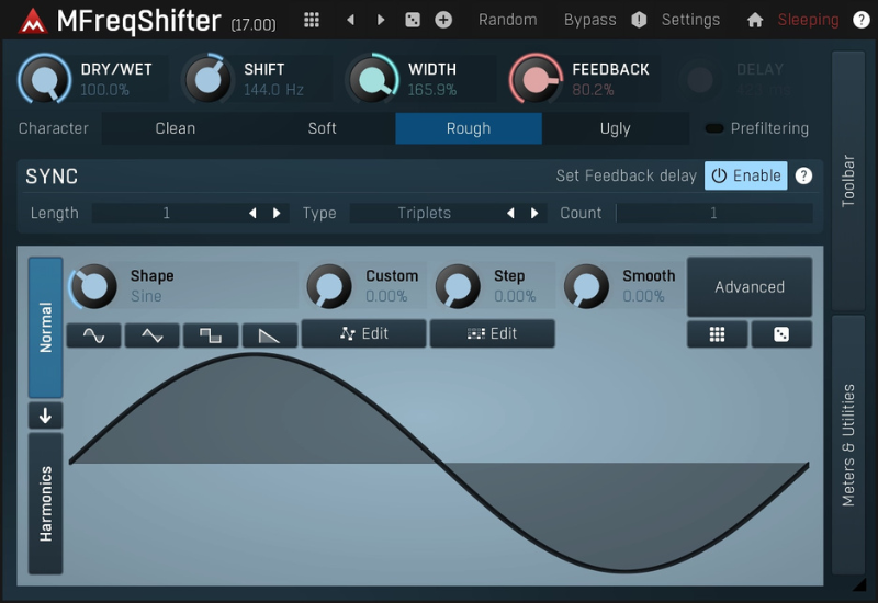 MFreqShifter by Melda Production GUI